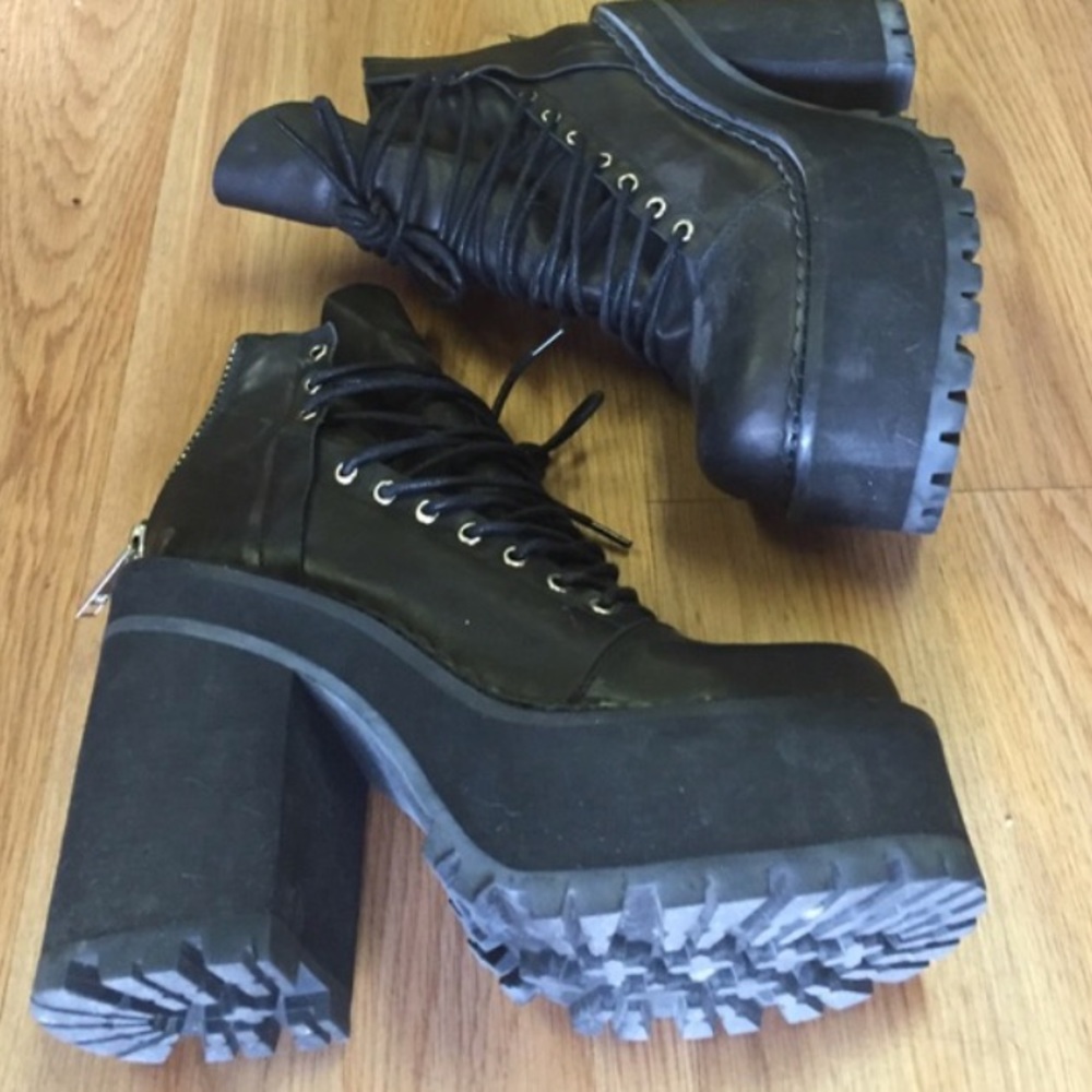UNIF thrash leather lace up boot shoe - Picture 4 of 4